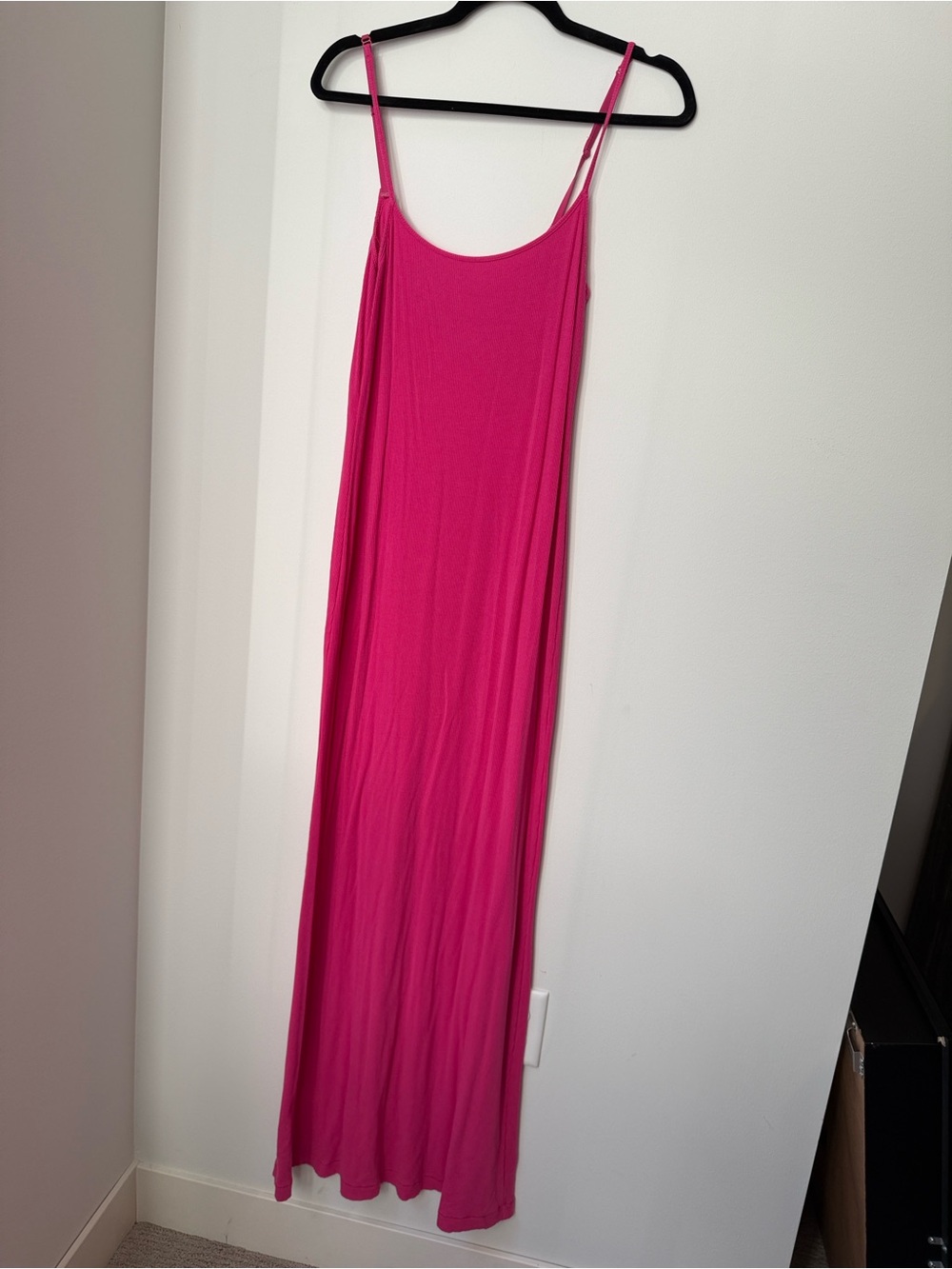 SKIMS Hot Pink Slip Maxi Dress